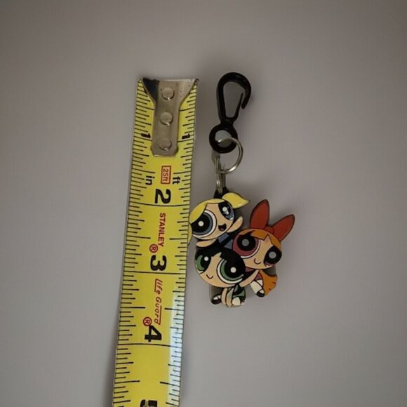 Vintage Power Puff Girls Keychain Cartoon Network Backpack Charm Blossom Bubbles - Picture 6 of 10